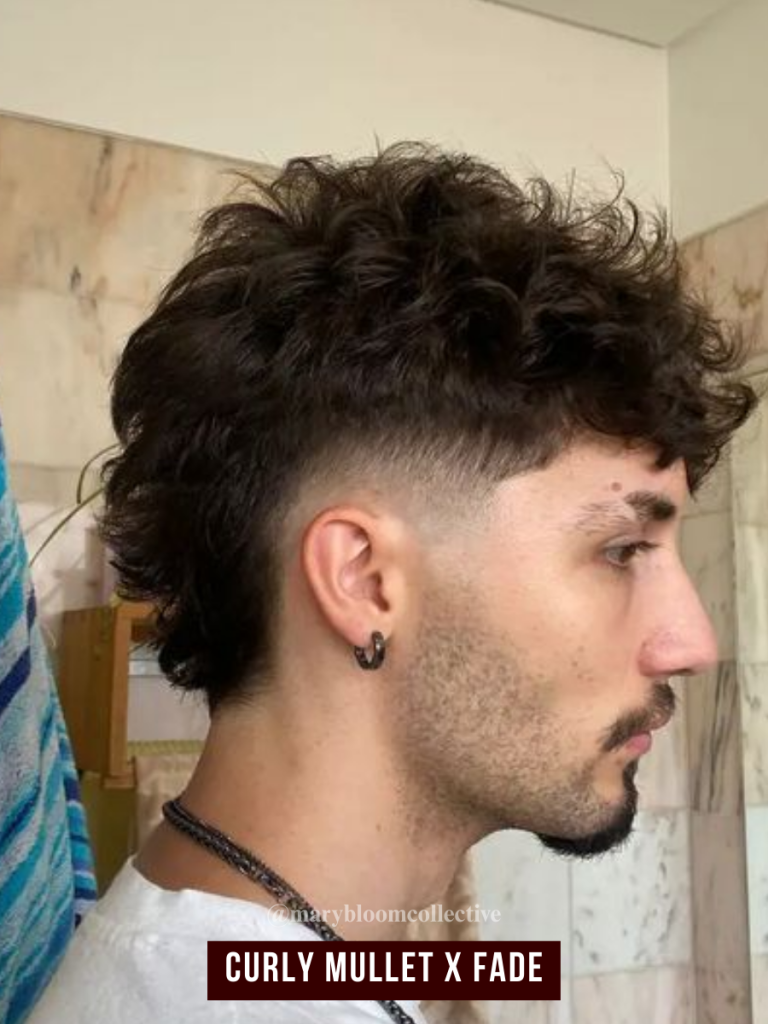 Curly Mullet x Fade