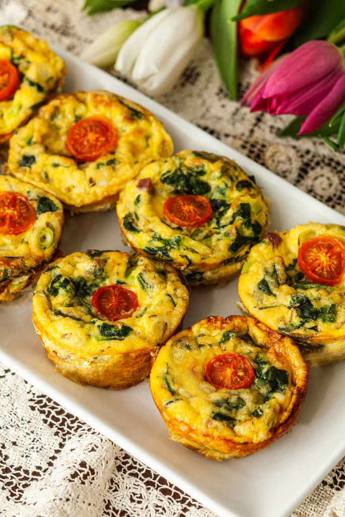 Mini Quiche Cups with Ham & Cheese