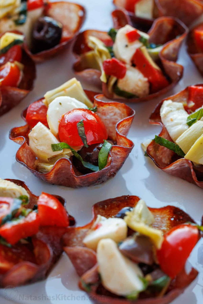 Crisp Salami Cup Appetizers