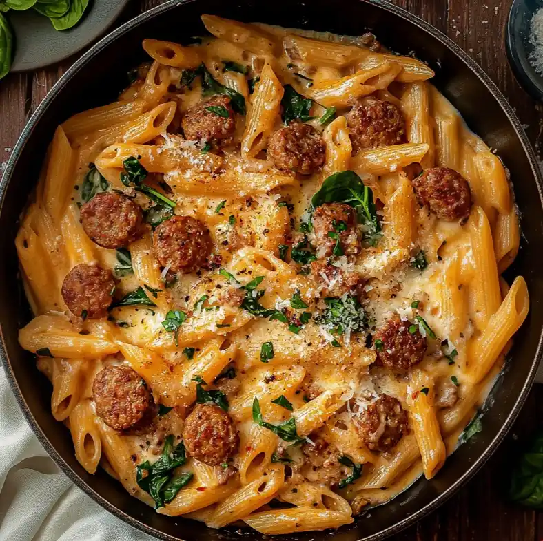 Creamy Cajun Sausage Pasta