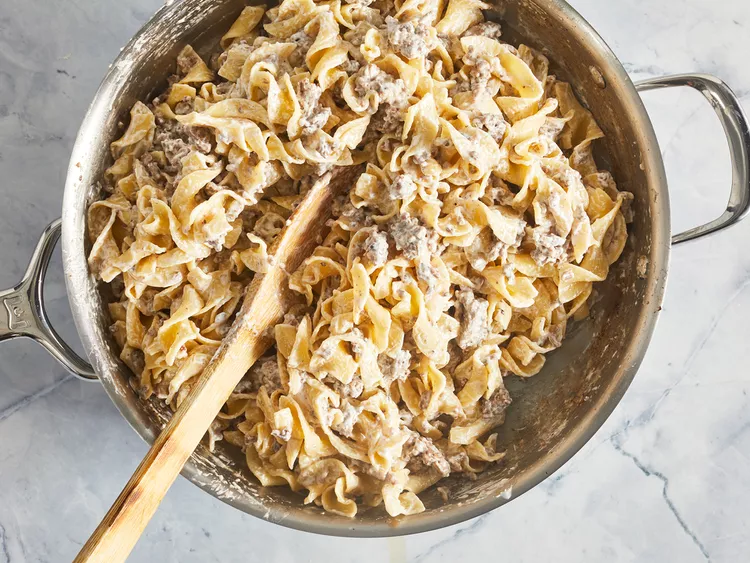  Beef Stroganoff with Egg Noodles