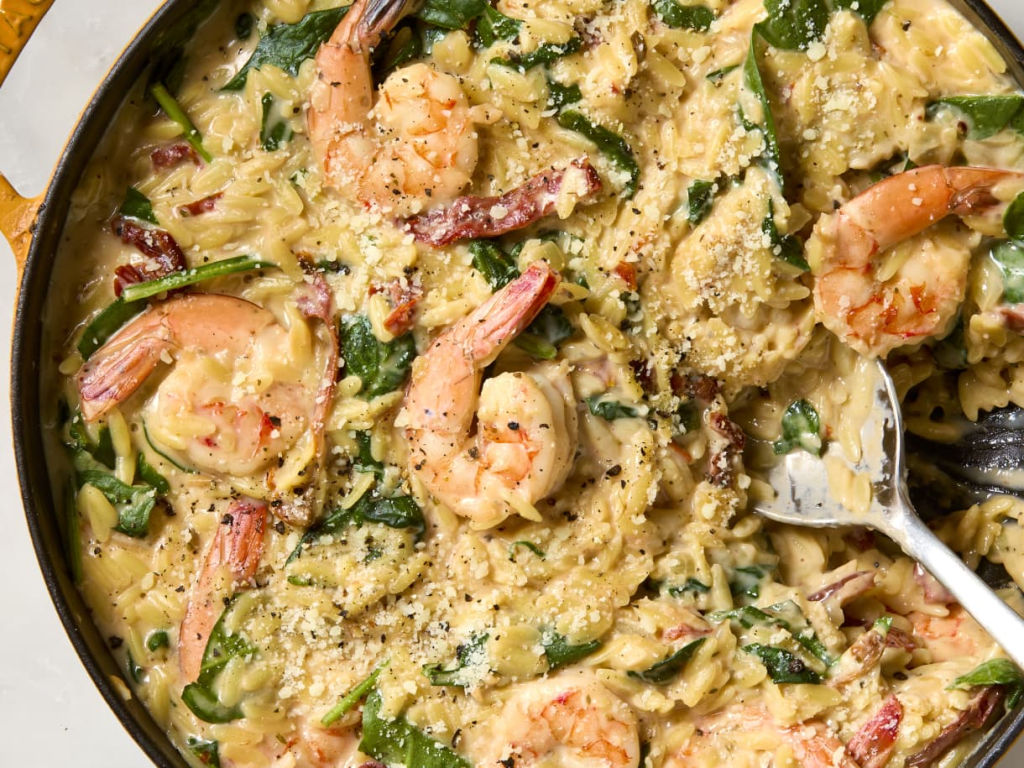 One-Pot Creamy Tuscan Shrimp Pasta
