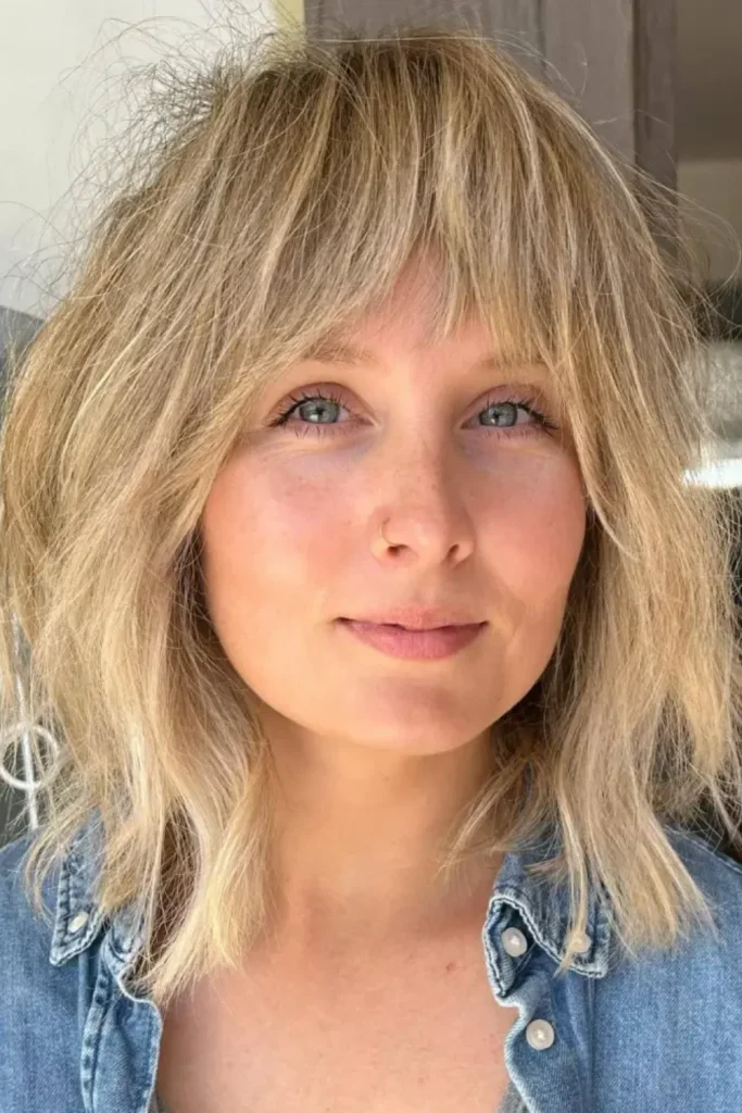 shag haircut for wavy hair