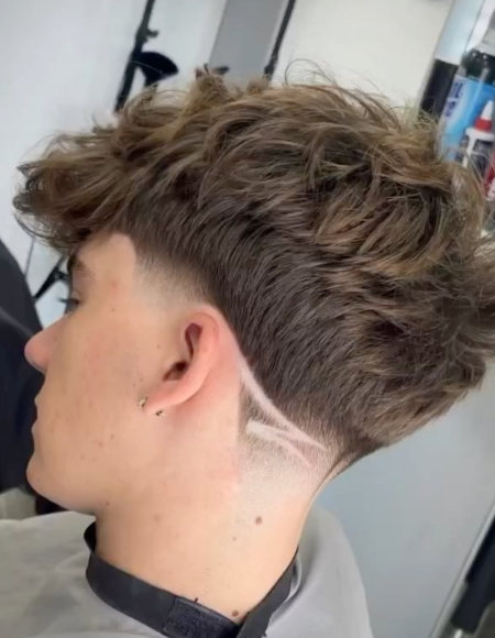 Modern low taper fade with textured top